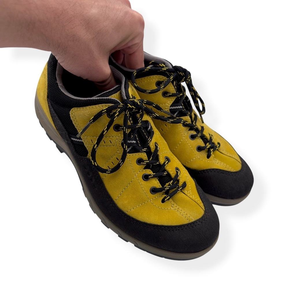 Ecco Yura Receptor Shoes Womens 9.5 US / 40 EU Yellow Black Leather Hiking Trail - Picture 8 of 14